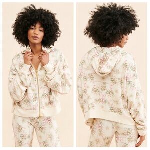 Selkie All Day Pillow Zip-Up Jacket in Floral Multi